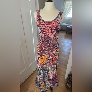 Vibrant Abstract Maxi Dress